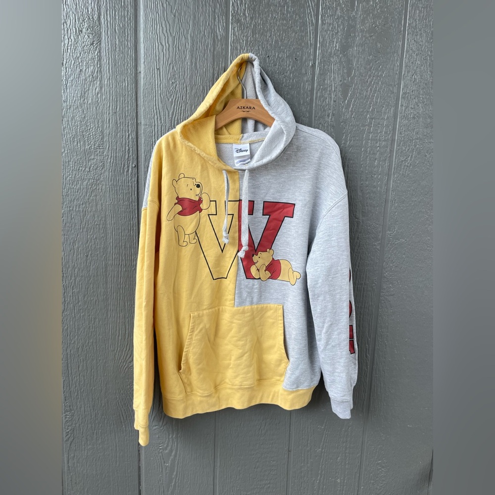 Disney Pooh Yellow and Gray Hoodie for Men